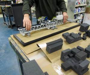 packing a scale model